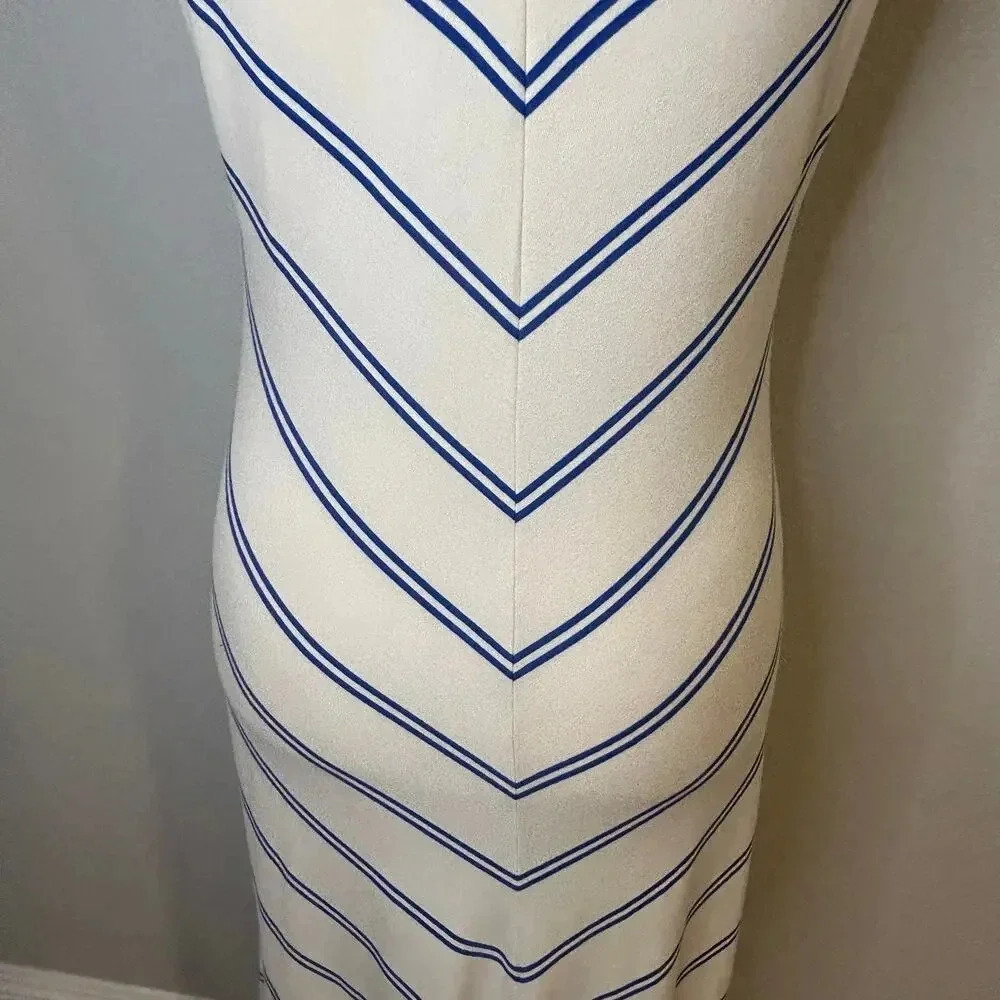 Ann Tayor NWT Blue and white halter maxi sundress size S - Picture 7 of 13